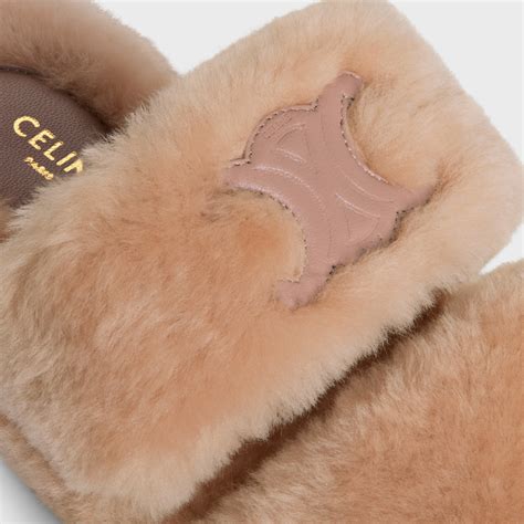 celine fur slides